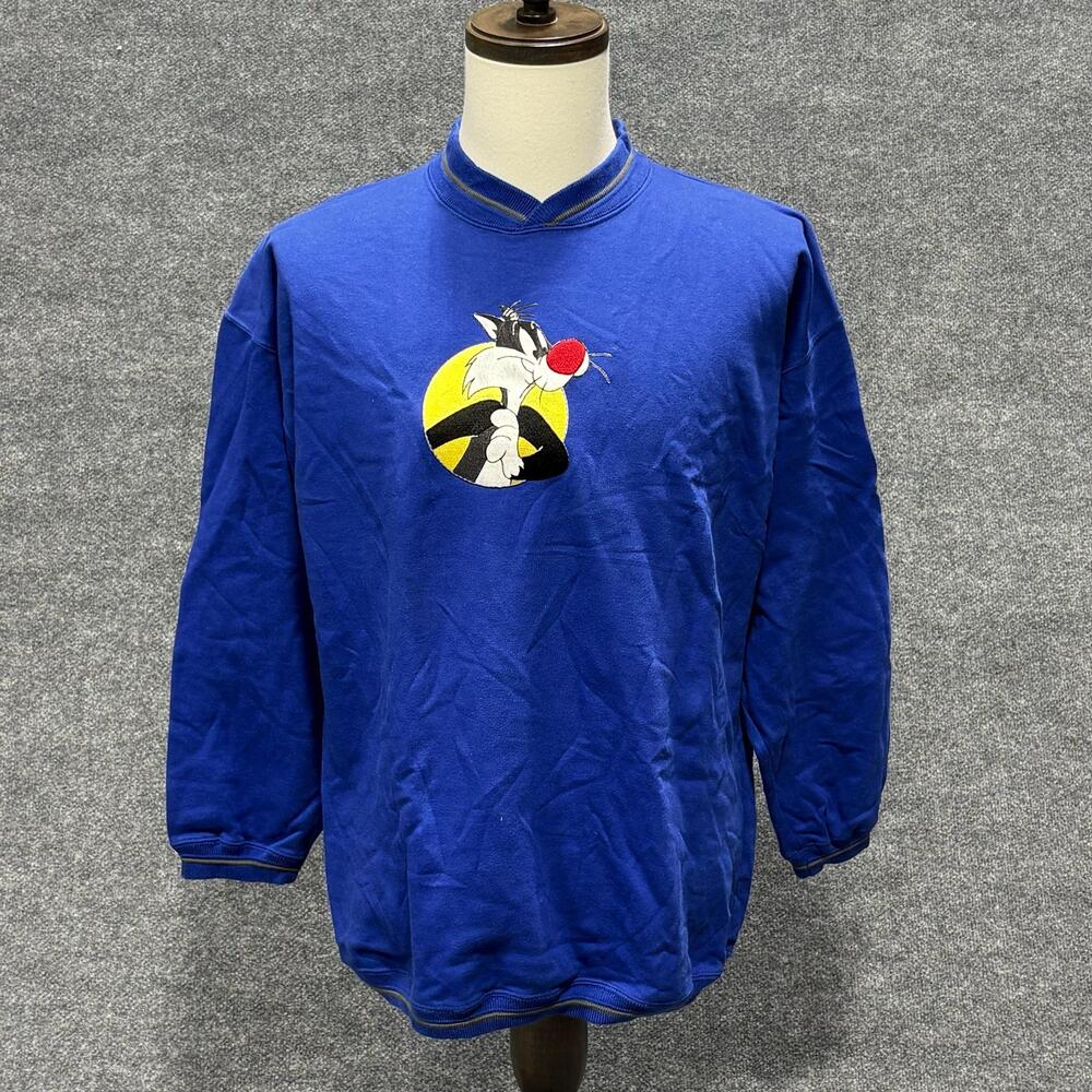 Vintage Looney Tunes Sweatshirt Boys XL Crewneck Sylvester Tweety Graphic 1998